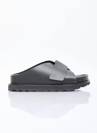 Jil Sander+ Leather Slides In Black