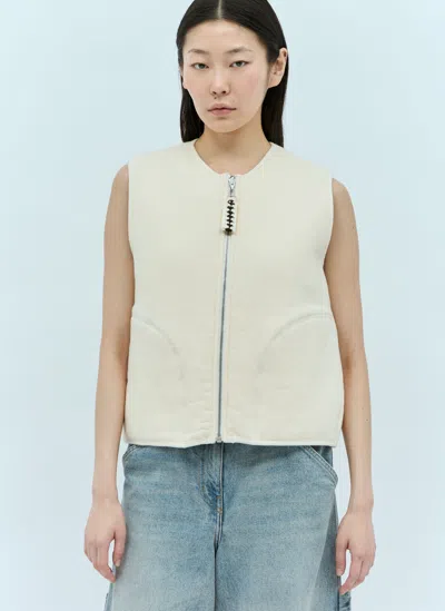 Jil Sander+ Lightly Padded Zip-up Vest In White