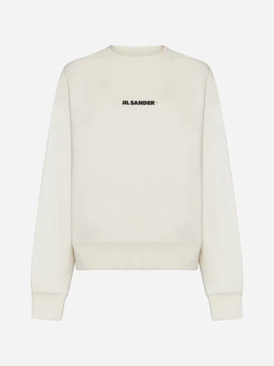 Jil Sander+ Logo Cotton Sweatshirt In Dune