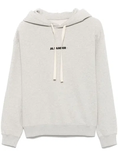 Jil Sander+ Logo-print Hoodie In Grey