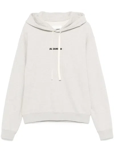 Jil Sander+ Logo-print Hoodie In Grey