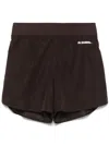 Jil Sander+ Logo-print Track Shorts In Brown