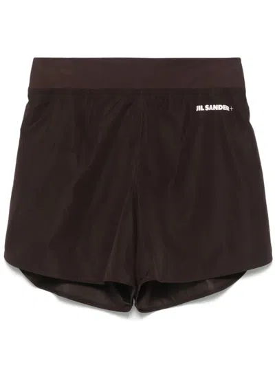 Jil Sander+ Logo-print Track Shorts In Brown