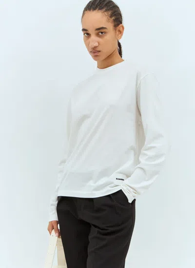 Jil Sander+ Set Of Three Logo Patch T-shirts In White