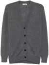 Jil Sander+ Cardigan Aus Schurwolle In Grau