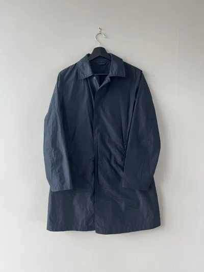 Pre-owned Jil Sander 00s Rain Mac Coat In Blue