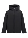 Jil Sander Padded Hooded Jacket Adjustable Hem In Black