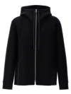Jil Sander Virgin-wool Hooded Jacket In Black