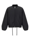 Jil Sander Balloon-sleeve Bomber Jacket In Black