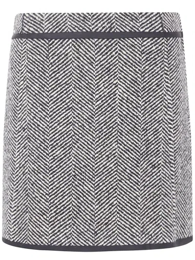 Jil Sander "102 W Trim" Skirt Clothing In Gray