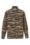 Jil Sander Printed Zip-up Overshirt In Brown