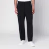 Jil Sander Midnight Blue Pants In Technical Gabardine Men In Animal Print