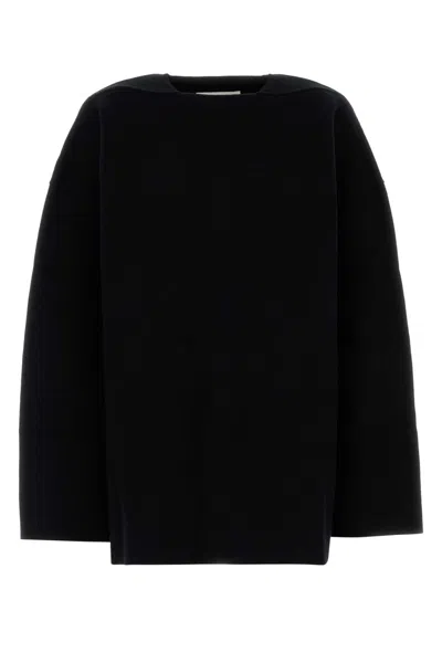 JIL SANDER JIL SANDER BLACK WOOL BLEND OVERSIZE SWEATER