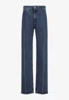Jil Sander Indigo Blue Cotton 114 Treated Trousers In Blue