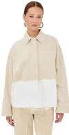 Jil Sander Dye-effect Jacket In Almond