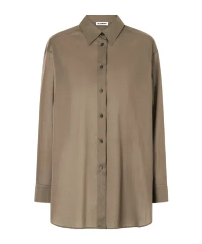 Jil Sander 146 Long Sleeve Shirt In Brown
