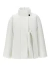 Jil Sander '155' Button Detail Down Jacket In White
