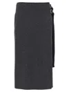 Jil Sander Flannel Skirt In Gray