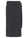 Jil Sander Flannel Skirt In Black