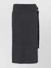 Jil Sander Flannel Skirt In Gray