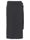 Jil Sander Flannel Skirt In Gray