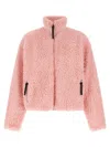 Jil Sander Teddy-effect Zip-front Jacket In Pink