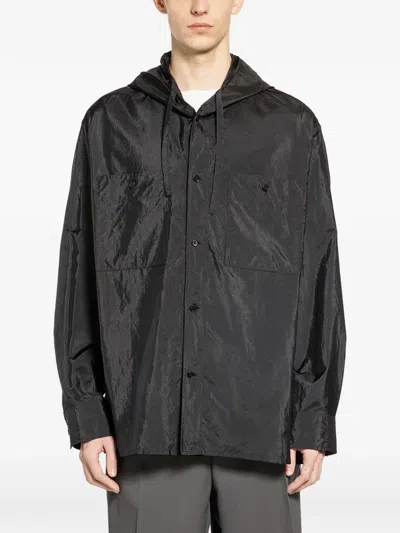 Jil Sander 179 Hooded Jacket In Black