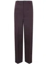 Jil Sander Tailored Trousers With Pleats And Pockets In Red