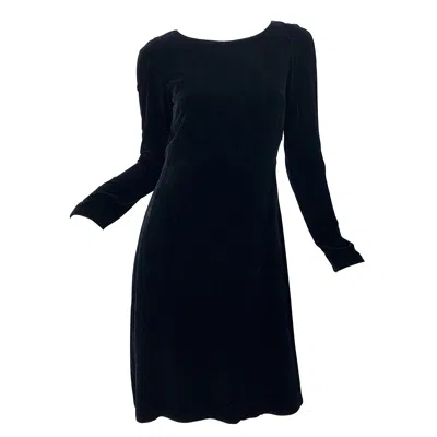 Pre-owned Jil Sander 1990s  Black Lightweight Velvet Size 34 / 2 4 Minimalist Vintage Dress