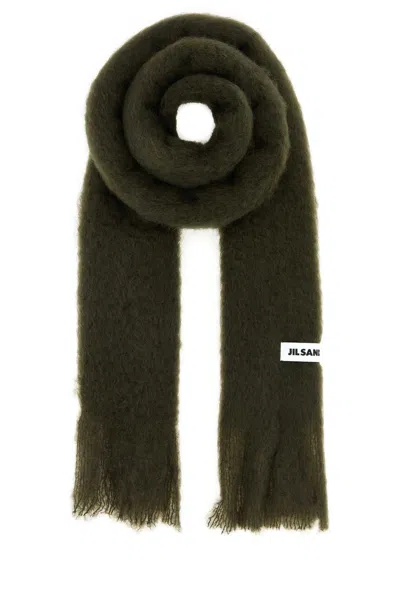 Jil Sander 200 X 25 Cm Mohair Blend Scarf In Yellow