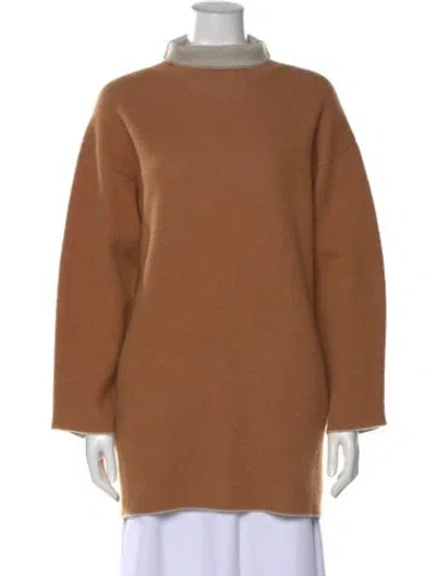 Pre-owned Jil Sander 2000's Mock Neck Sweater In Brown