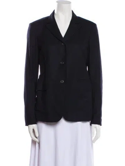 Pre-owned Jil Sander 2000's Virgin Wool Blazer In Blue