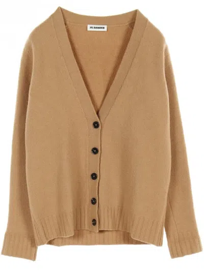Pre-owned Jil Sander 2000s Wool Cardigan In Neutrals