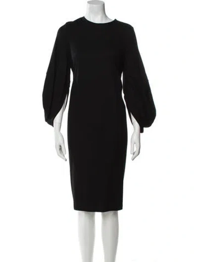 Pre-owned Jil Sander 2009 Midi Length Dress In Black