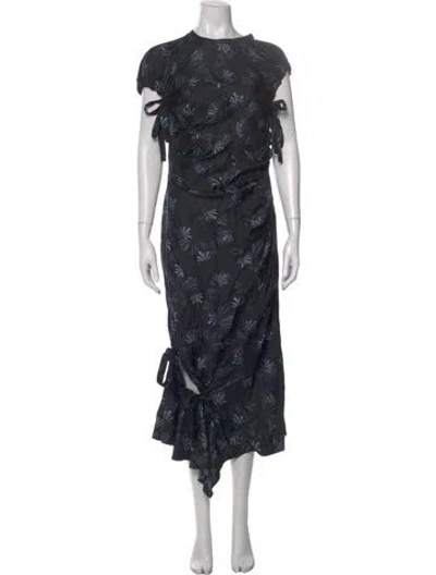 Pre-owned Jil Sander 2010's Midi Length Dress In Blue