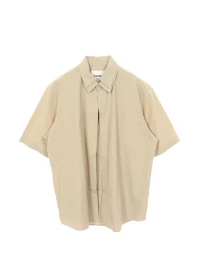 Pre-owned Jil Sander 2010s Layered Short-sleeve Shirt In Neutral