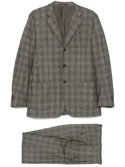 Pre-owned Jil Sander 2010s Prince Of Wales Check Suit In Grey