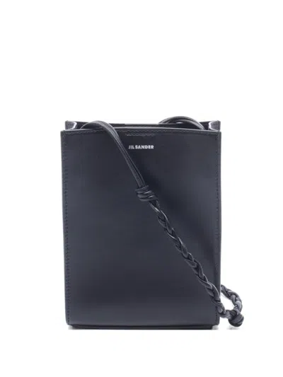 Pre-owned Jil Sander 2010s Small Tangle Leather Shoulder Bag In Black