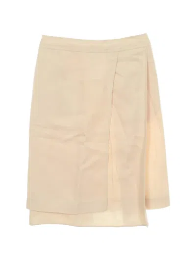 Pre-owned Jil Sander 2010s Wrap-design Skirt In Neutrals