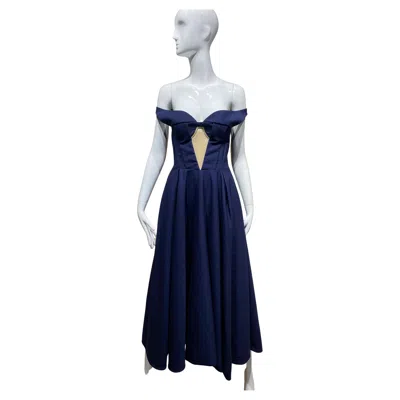 Pre-owned Jil Sander 2012  By Raf Simons Navy Blue Cocktial Dress