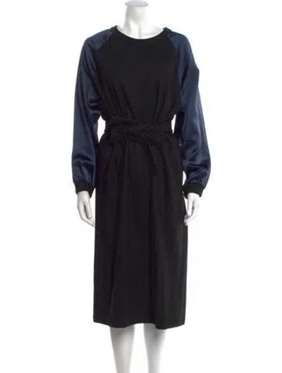 Pre-owned Jil Sander 2012 Midi Length Dress In Black