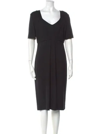 Pre-owned Jil Sander 2012 Midi Length Dress In Black