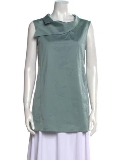 Pre-owned Jil Sander 2013 Cowl Neck Top In Green