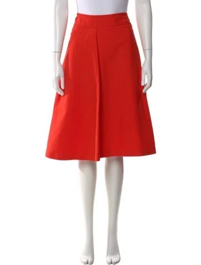 Pre-owned Jil Sander 2013 Midi Length Skirt In Orange