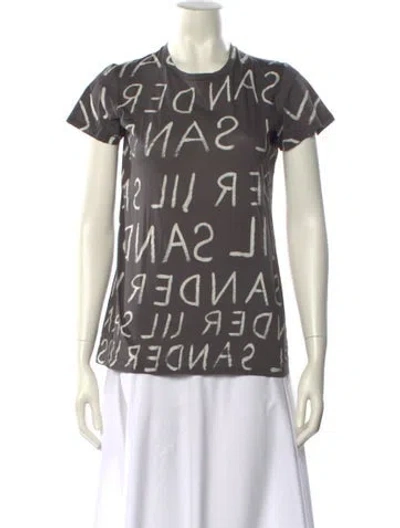 Pre-owned Jil Sander 2013 Printed T-shirt In Gray