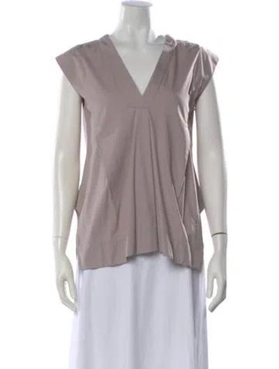 Pre-owned Jil Sander 2013 V-neck Top In Purple