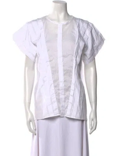 Pre-owned Jil Sander 2015 Crew Neck Blouse In White