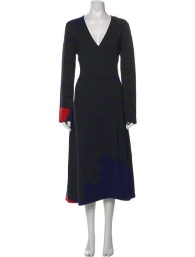 Pre-owned Jil Sander 2015 Midi Length Dress In Black