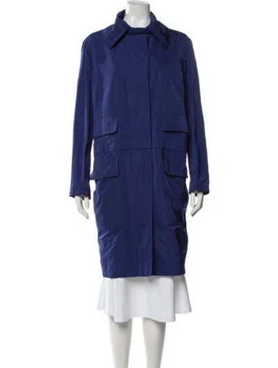 Pre-owned Jil Sander 2015 Trench Coat In Blue