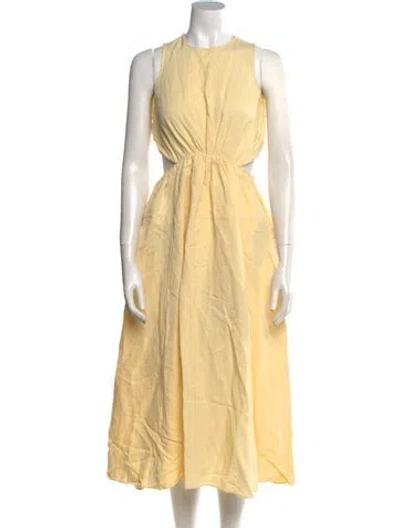 Pre-owned Jil Sander 2019 Midi Length Dress In Yellow